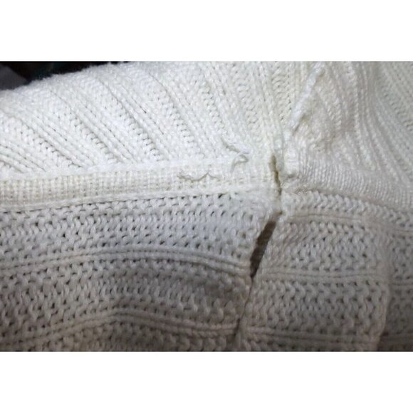 Talbots Large Cream Cowl Neck Cardigan Sweater Wool Blend Missing Inside Button - Picture 7 of 7